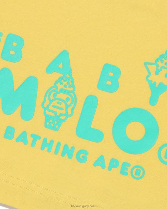 camiseta de helado baby milo niños amarillo 26D801410 A Bathing Ape