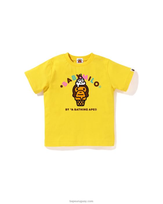 camiseta de helado baby milo niños amarillo 26D801413 A Bathing Ape