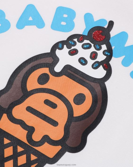 camiseta de helado baby milo niños blanco 26D801409 A Bathing Ape
