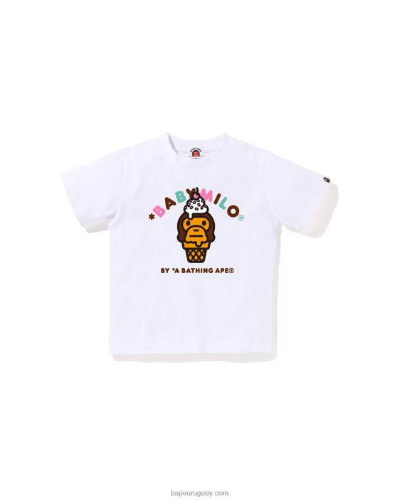 camiseta de helado baby milo niños blanco 26D801412 A Bathing Ape