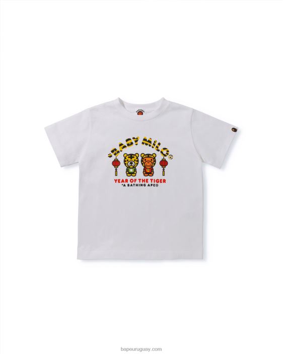 camiseta del año del tigre bebé milo niños blanco 26D801746 A Bathing Ape