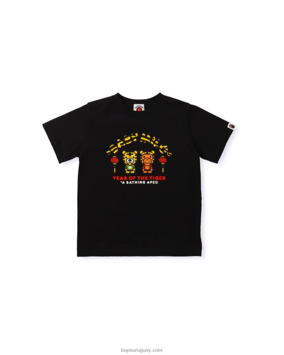 camiseta del año del tigre bebé milo niños negro 26D801744 A Bathing Ape