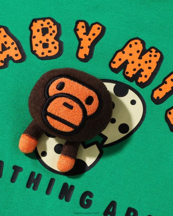 muñeco de peluche milo bebé con camiseta de huevo niños Esmeralda 26D801587 A Bathing Ape