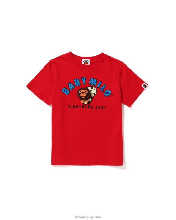 muñeco de peluche milo bebé con camiseta de huevo niños rojo brillante 26D801588 A Bathing Ape