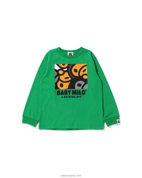toda la camiseta de la mezcla del bebé milo niños menta 26D801515 A Bathing Ape
