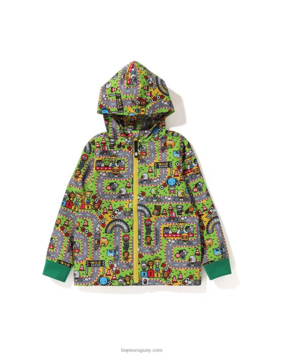 chamarra con capucha de carreras baby milo niños caso 26D801723 A Bathing Ape