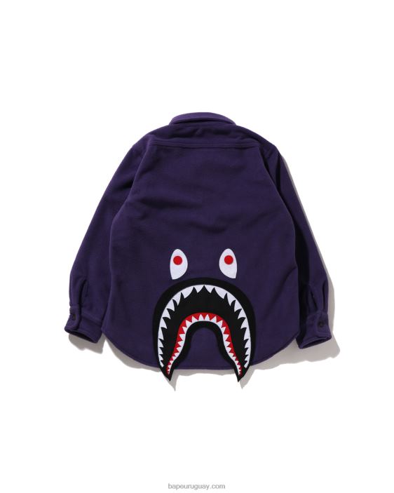 chamarra con parche de tiburón niños púrpura 26D801643 A Bathing Ape