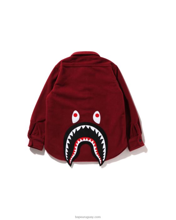 chamarra con parche de tiburón niños rojo brillante 26D801641 A Bathing Ape