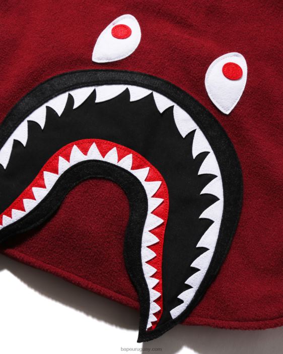 chamarra con parche de tiburón niños rojo brillante 26D801641 A Bathing Ape