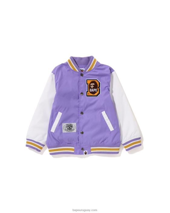 chaqueta universitaria con parche de head b niños púrpura 26D801448 A Bathing Ape