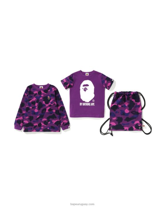 set de regalo color camo by bathing niños púrpura 26D801636 A Bathing Ape