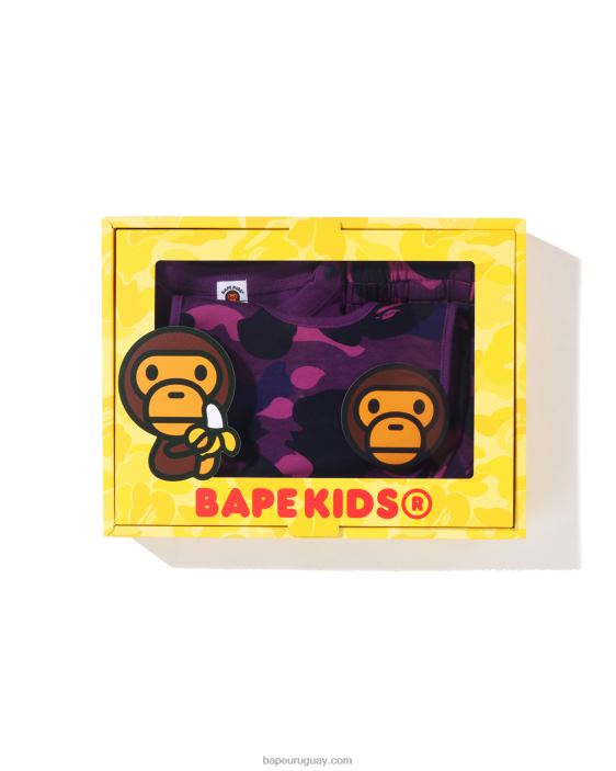 set de regalo color camo by bathing niños púrpura 26D801640 A Bathing Ape