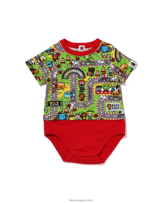 body bebe milo racing niños rojo brillante 26D801612 A Bathing Ape