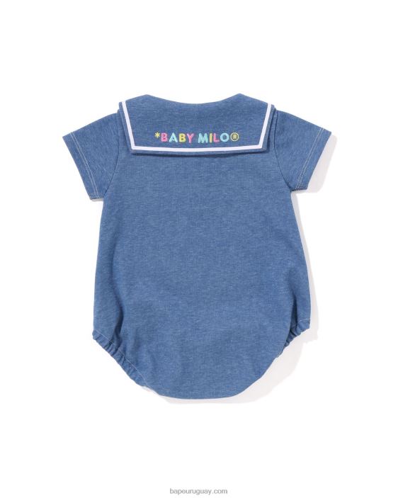 body milo de bebé en denim con cuello marinero niños mezclilla 26D801400 A Bathing Ape