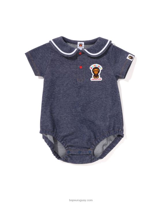 body milo de bebé en denim con cuello marinero niños mezclilla 26D801401 A Bathing Ape