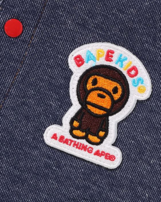 body milo de bebé en denim con cuello marinero niños mezclilla 26D801401 A Bathing Ape