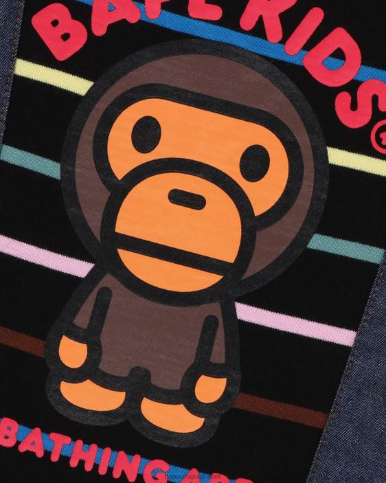 hoop baby milo tirantes pantalones mamelucos en capas niños negro 26D801449 A Bathing Ape