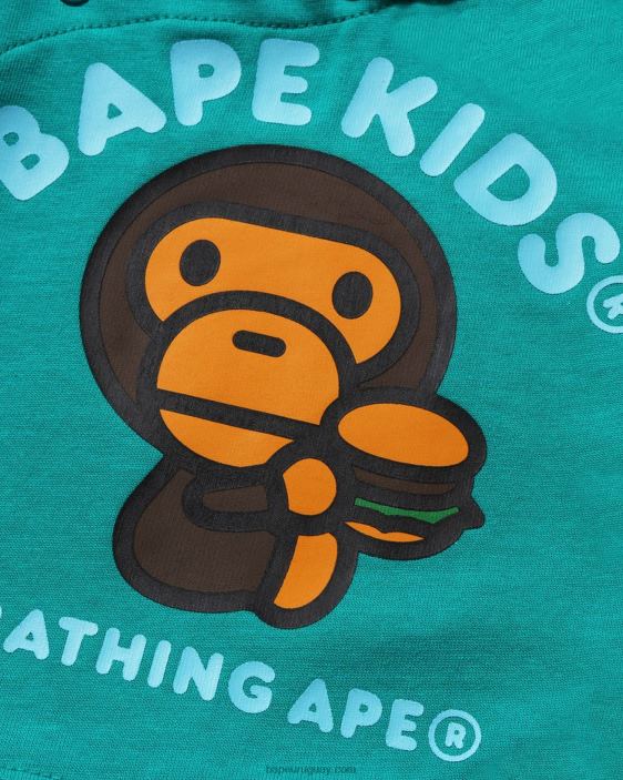 mameluco a capas de comida chatarra baby milo niños menta 26D801604 A Bathing Ape