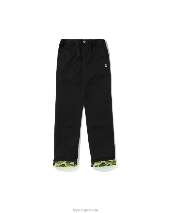 abc pantalones de camuflaje con puños jr niños negro 26D801683 A Bathing Ape