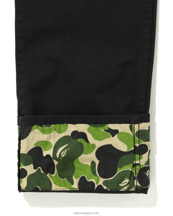 abc pantalones de camuflaje con puños jr niños negro 26D801683 A Bathing Ape