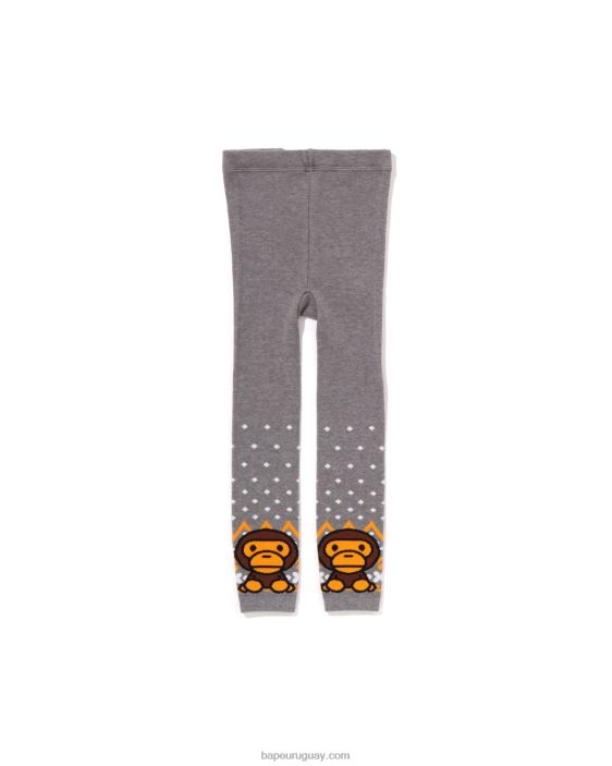 bebé milo legging nórdico niños gris 26D801467 A Bathing Ape
