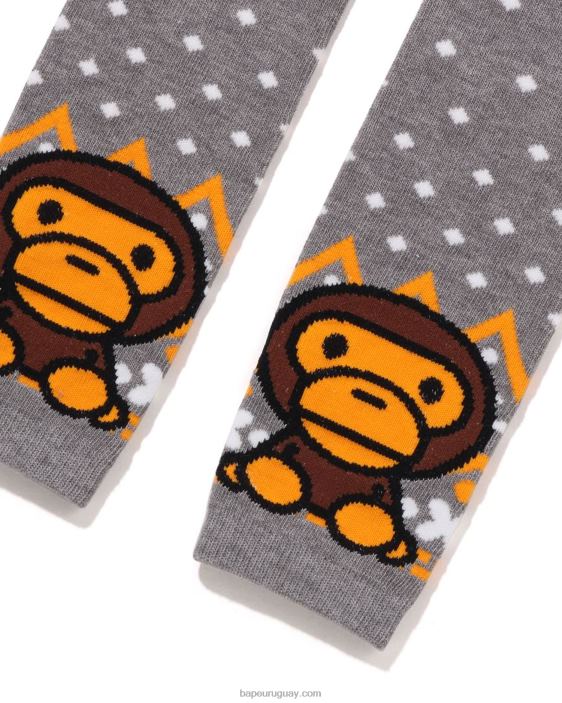 bebé milo legging nórdico niños gris 26D801467 A Bathing Ape