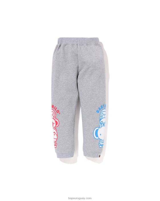 pantalon de chándal baby milo friends niños gris 26D801421 A Bathing Ape