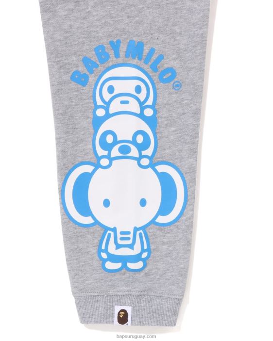 pantalon de chándal baby milo friends niños gris 26D801421 A Bathing Ape