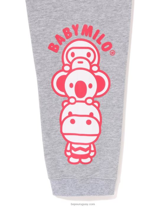 pantalon de chándal baby milo friends niños gris 26D801421 A Bathing Ape