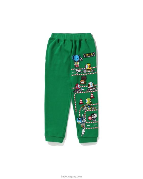 pantalones de chándal baby milo racing friends niños verde pavo real 26D801732 A Bathing Ape