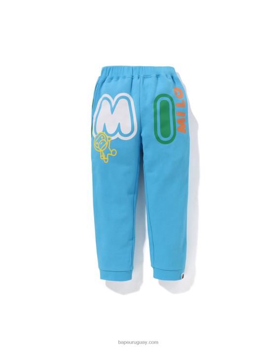 pantalones de chándal con letras baby milo niños azul 26D801355 A Bathing Ape