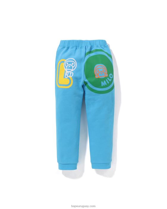 pantalones de chándal con letras baby milo niños azul 26D801355 A Bathing Ape