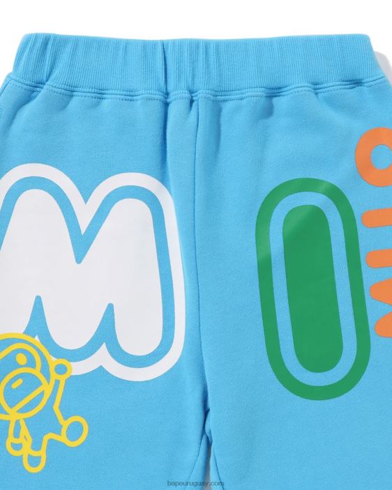 pantalones de chándal con letras baby milo niños azul 26D801355 A Bathing Ape