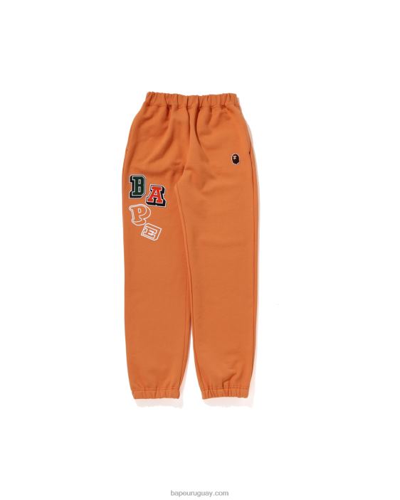 pantalones de chándal con múltiples fuentes jr niños naranja 26D801678 A Bathing Ape