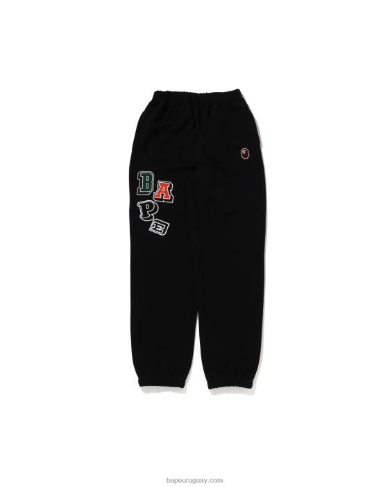 pantalones de chándal con múltiples fuentes jr niños negro 26D801676 A Bathing Ape