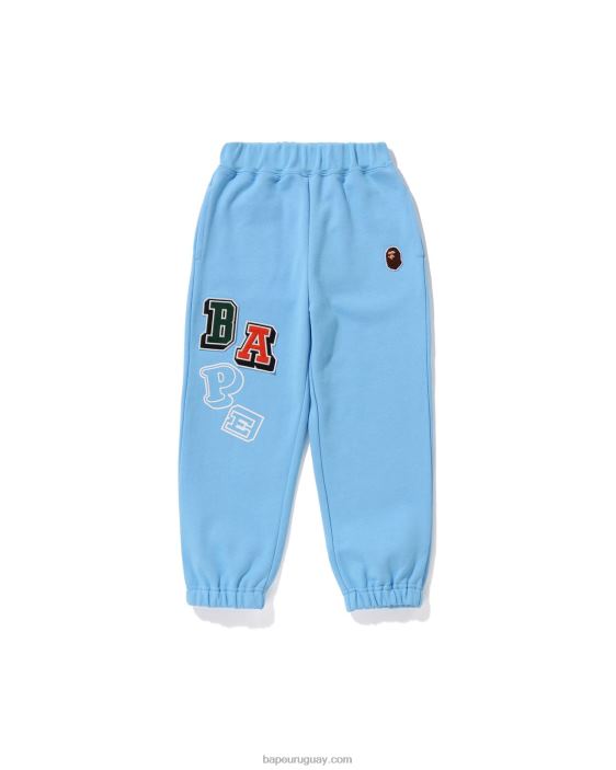 pantalones de chándal con múltiples fuentes niños azul 26D801685 A Bathing Ape