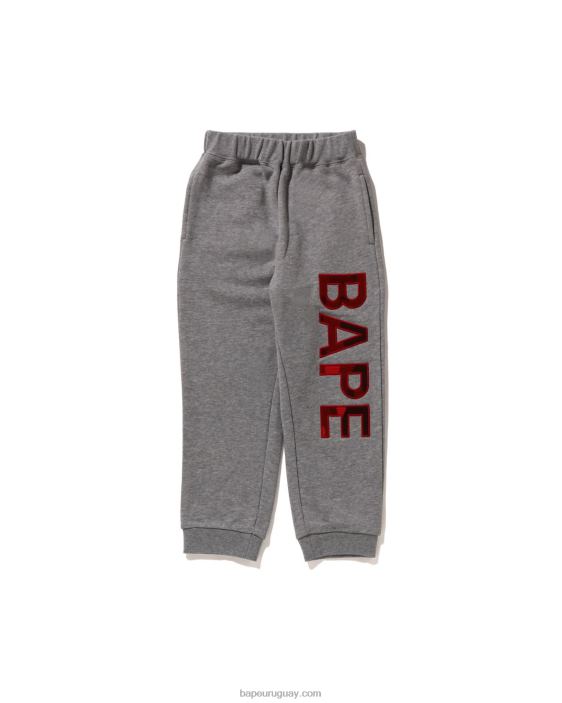 pantalones de chándal con parches niños gris 26D801428 A Bathing Ape