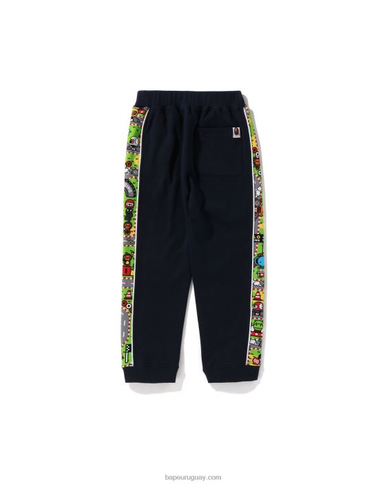 pantalones de chándal de carreras baby milo niños Azul marino 26D801719 A Bathing Ape