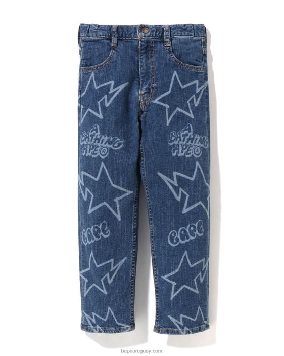 pantalones de mezclilla al azar sta niños Azul marino 26D801464 A Bathing Ape