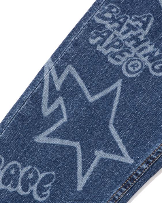 pantalones de mezclilla al azar sta niños Azul marino 26D801464 A Bathing Ape