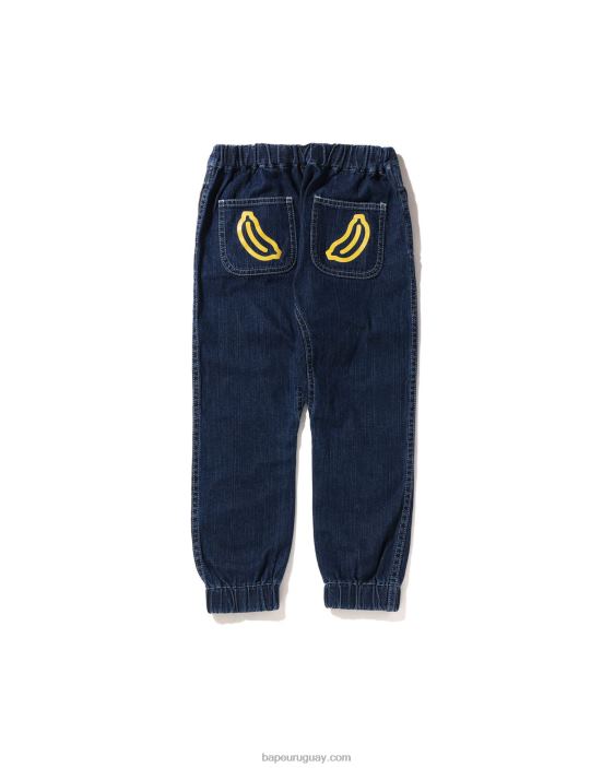 pantalones de mezclilla con globos de diálogo de baby milo niños mezclilla 26D801560 A Bathing Ape