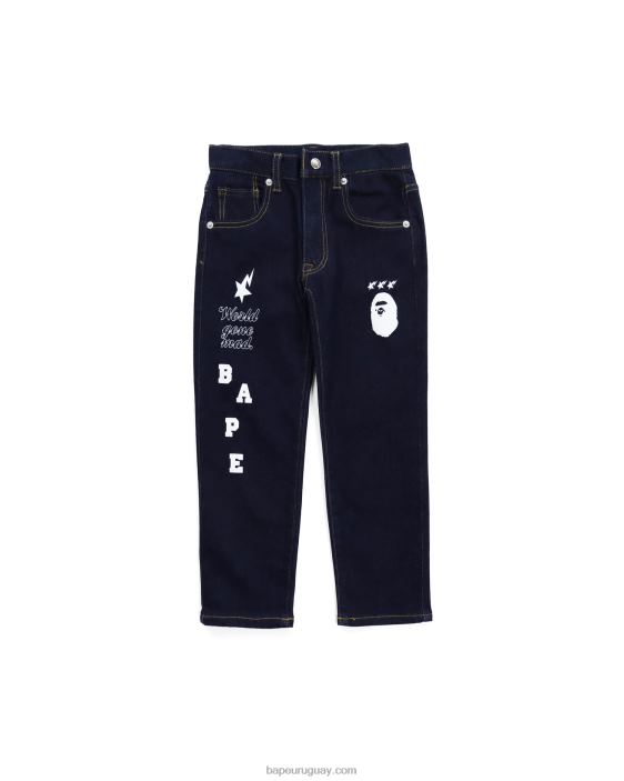 pantalones de mezclilla con múltiples estampados niños mezclilla 26D801765 A Bathing Ape