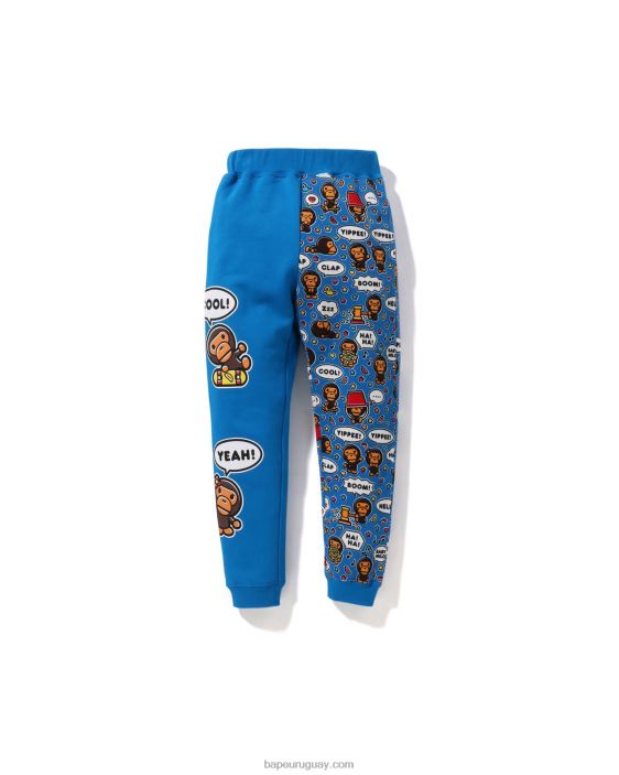 pantalones slim baby milo globo de diálogo niños azul 26D801476 A Bathing Ape