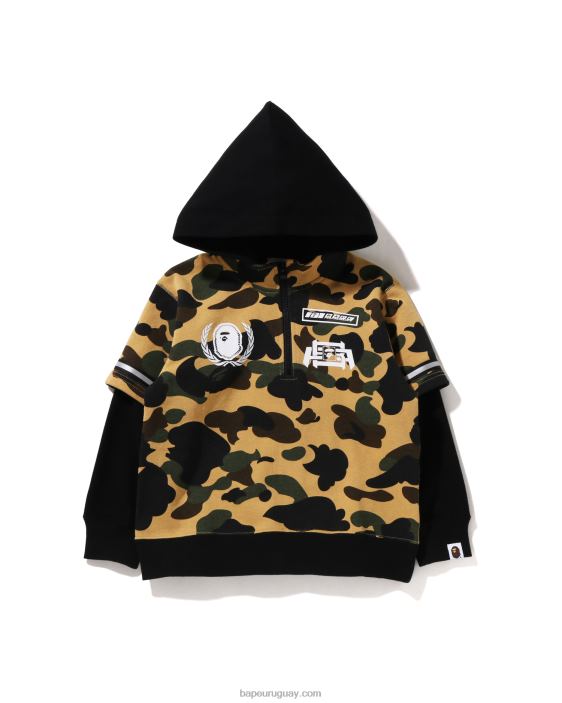 1st camo racing sudadera con capucha a capas niños amarillo 26D801669 A Bathing Ape