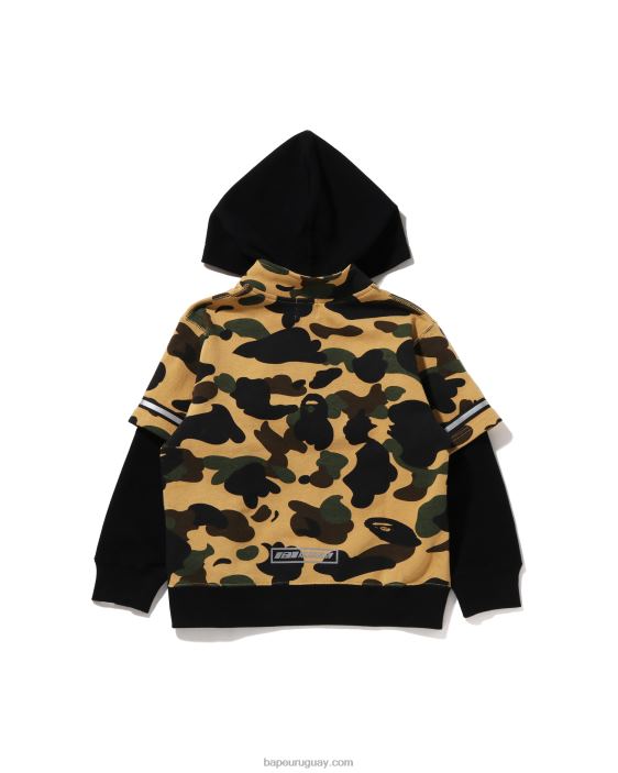 1st camo racing sudadera con capucha a capas niños amarillo 26D801669 A Bathing Ape