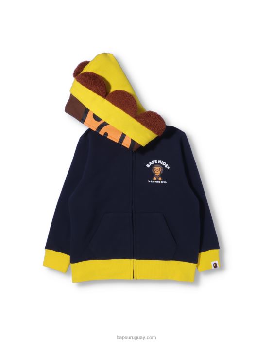 Sudadera con capucha y cremallera de Baby Milo Friends niños azul 26D801759 A Bathing Ape