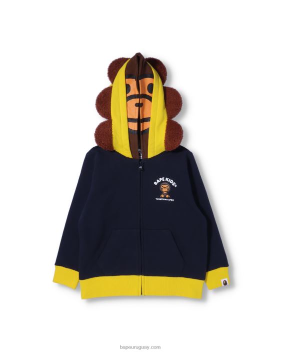 Sudadera con capucha y cremallera de Baby Milo Friends niños azul 26D801759 A Bathing Ape