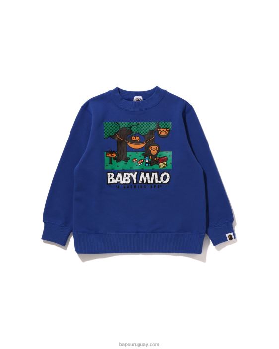 baby milo camuflaje hamaca cuello redondo niños azul 26D801352 A Bathing Ape