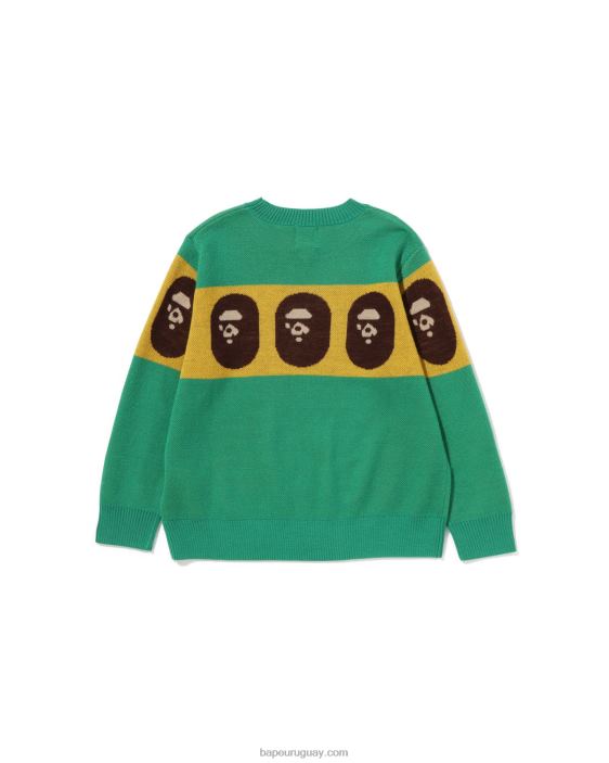 cabeza de punto niños verde claro 26D801526 A Bathing Ape