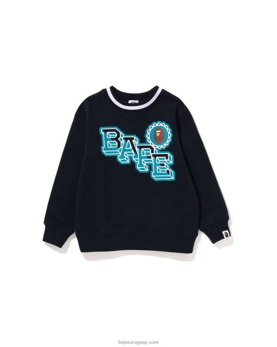 cabeza emblema cuello redondo niños azul 26D801571 A Bathing Ape